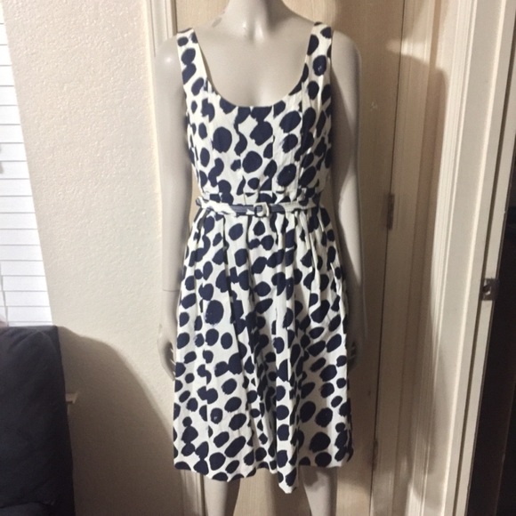 J. Crew Dresses & Skirts - 💙J. Crew Navy Blue & White Polka Dot Dress💙